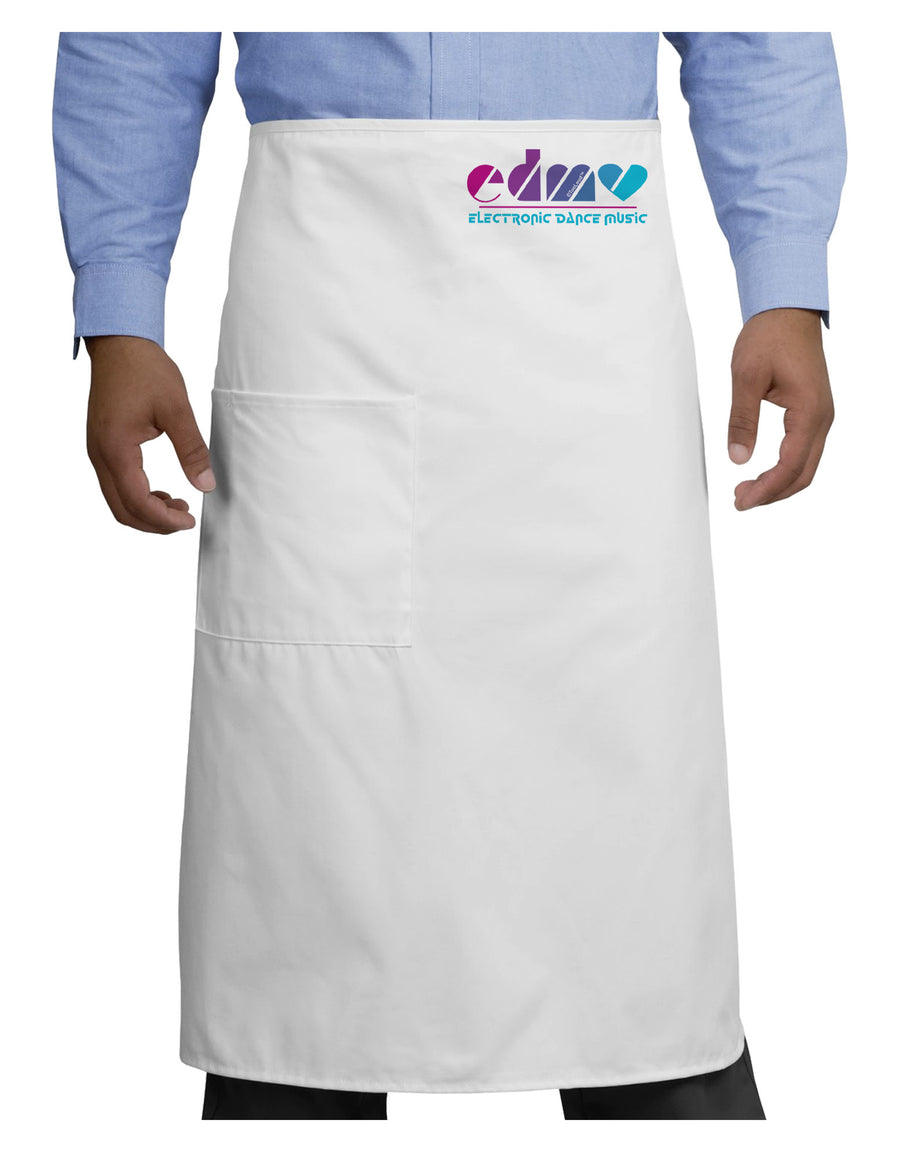 EDM Heart Adult Bistro Apron-Bistro Apron-TooLoud-White-One-Size-Adult-Davson Sales