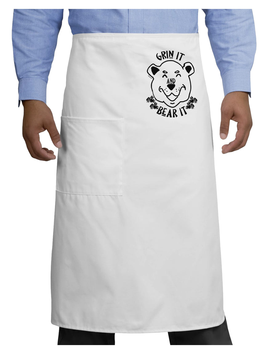 Grin and bear it Adult Bistro Apron-Bistro Apron-TooLoud-White-One-Size-Adult-Davson Sales