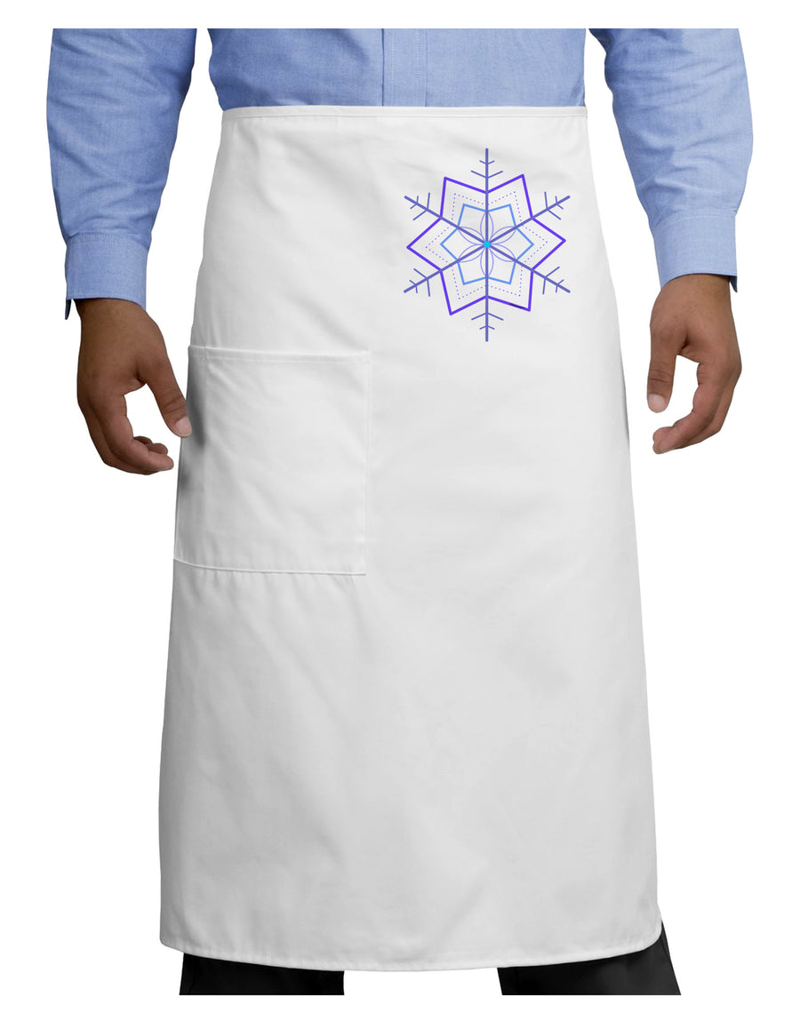 Snowflake Star Christmas Adult Bistro Apron-Bistro Apron-TooLoud-White-One-Size-Adult-Davson Sales