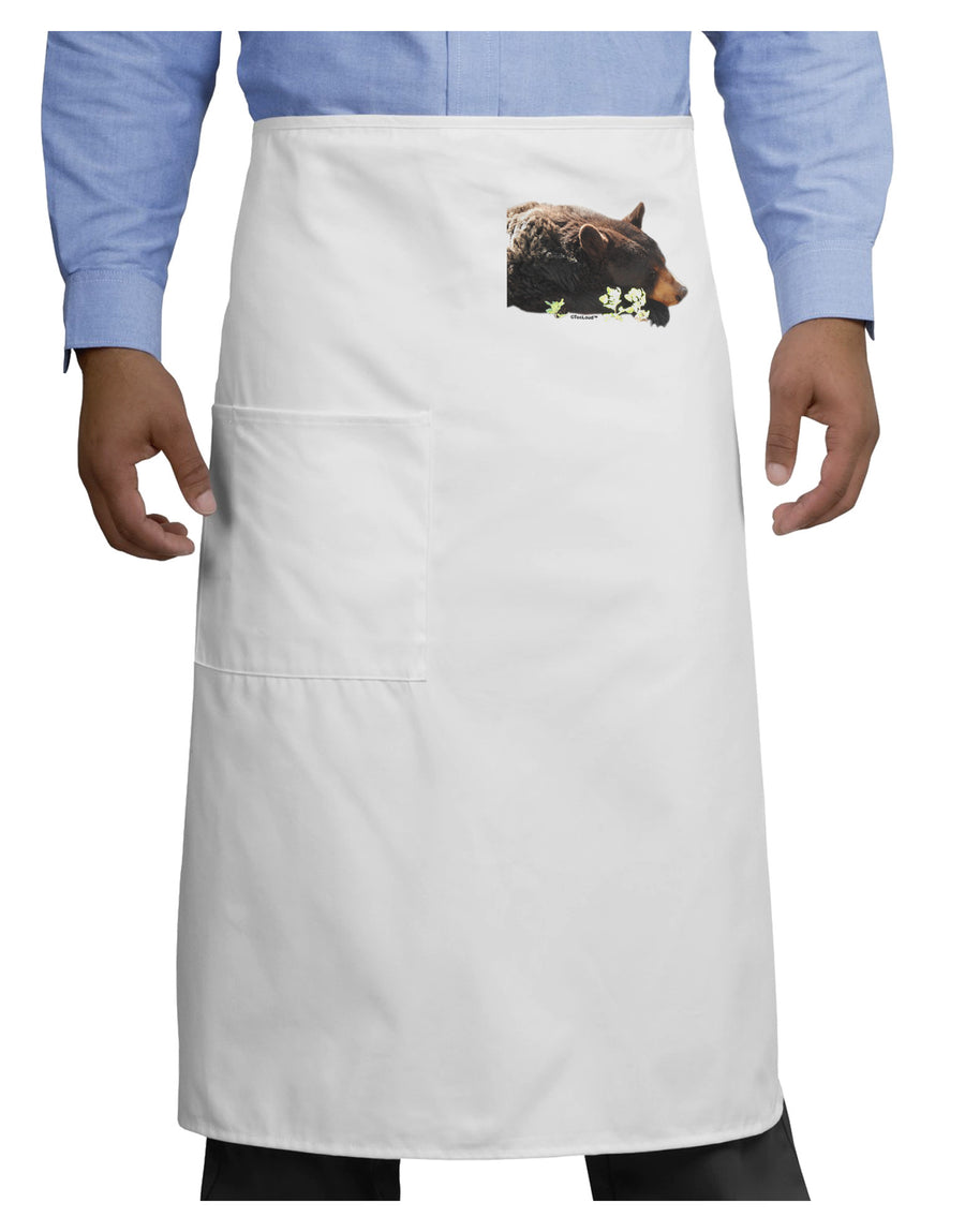 Laying Black Bear Cutout Adult Bistro Apron-Bistro Apron-TooLoud-White-One-Size-Adult-Davson Sales