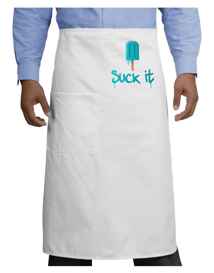 Suck It Popsicle Adult Bistro Apron-Bistro Apron-TooLoud-White-One-Size-Adult-Davson Sales