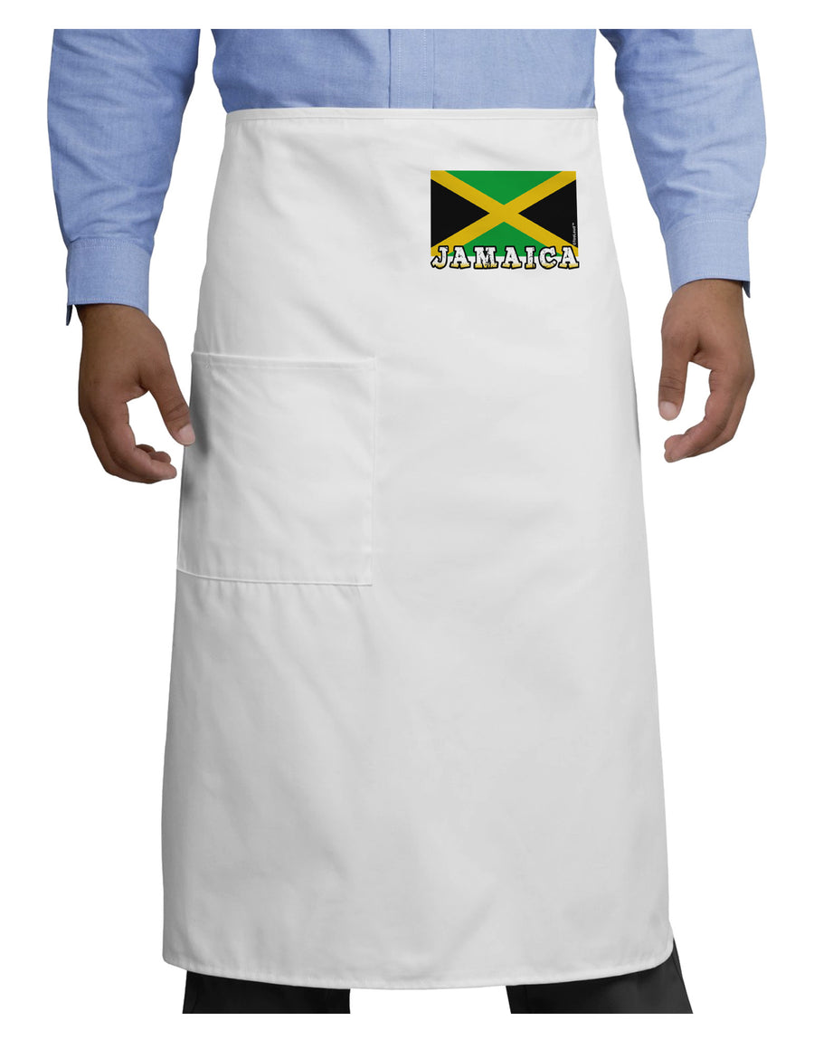 Jamaica Flag Adult Bistro Apron-Bistro Apron-TooLoud-White-One-Size-Adult-Davson Sales