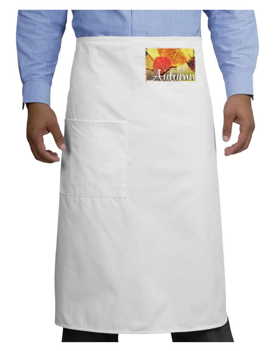 Colorado - Autumn Text Adult Bistro Apron-Bistro Apron-TooLoud-White-One-Size-Adult-Davson Sales