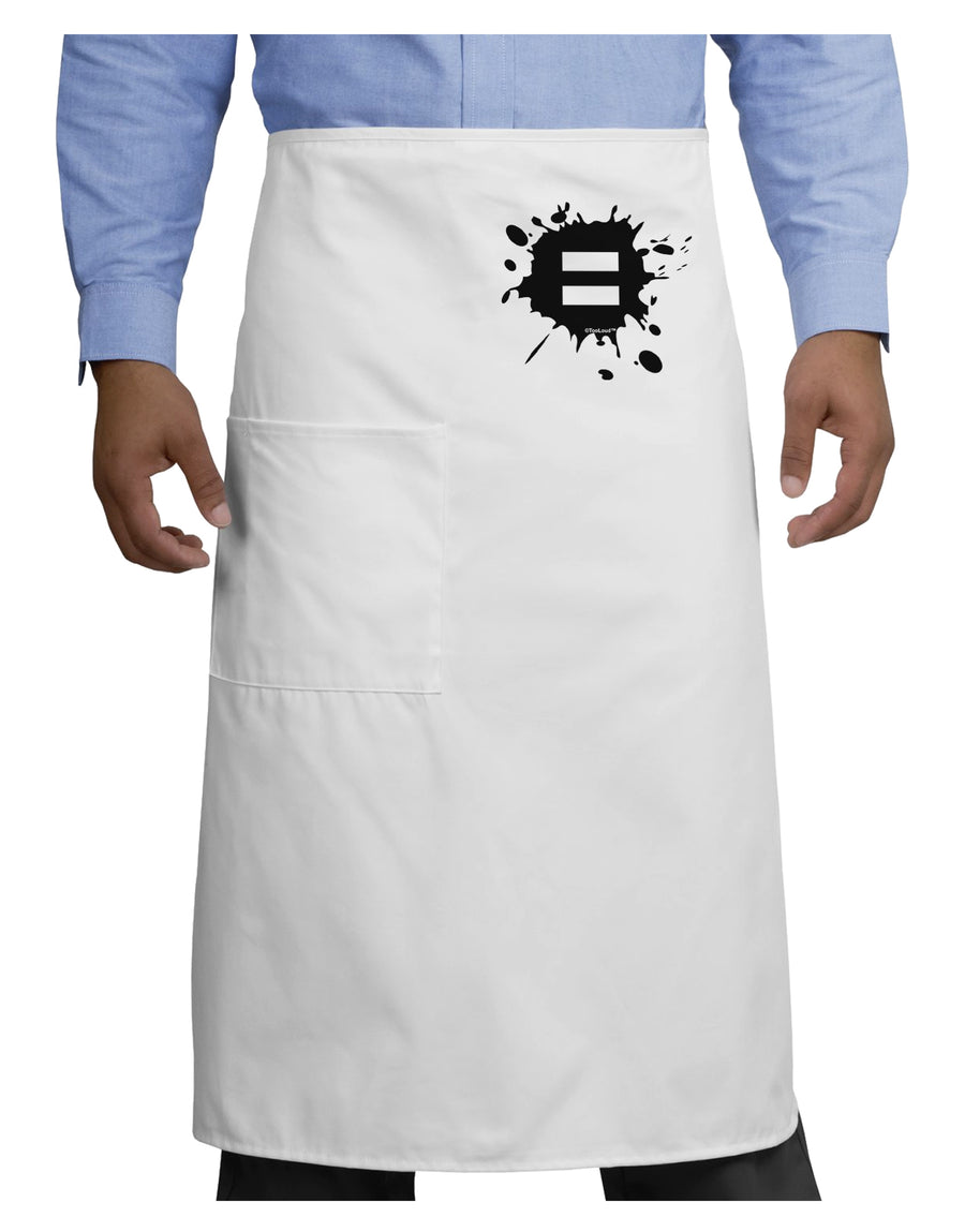 Equal Paint Splatter Adult Bistro Apron by TooLoud-Bistro Apron-TooLoud-White-One-Size-Adult-Davson Sales