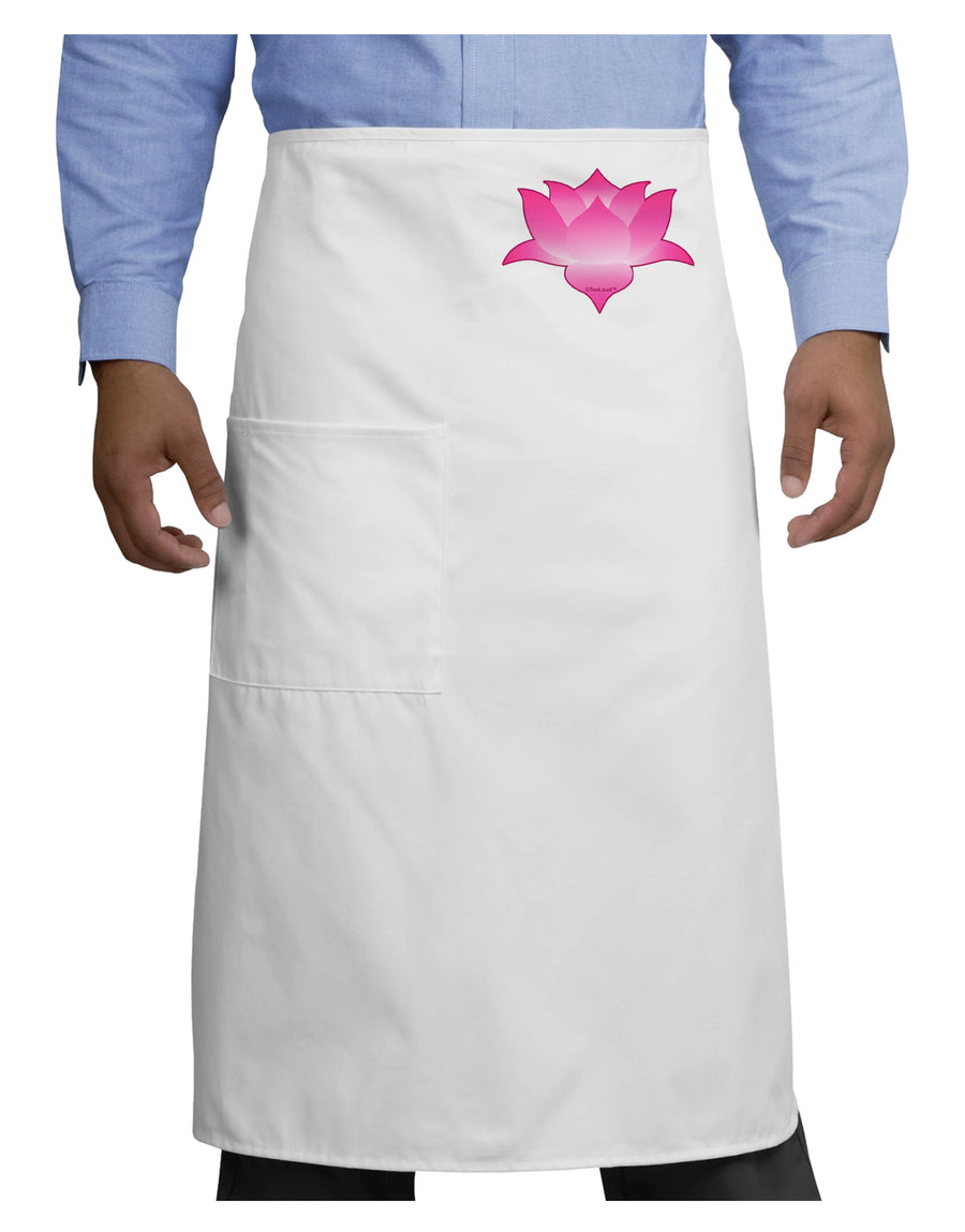 Lotus Flower Design Gradient Adult Bistro Apron by TooLoud-Bistro Apron-TooLoud-White-One-Size-Adult-Davson Sales