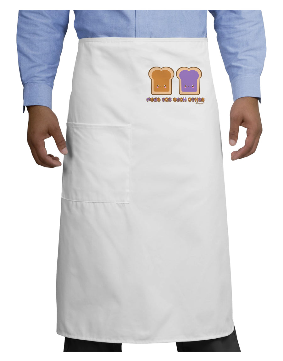 Cute PB and J Design - Made for Each Other Adult Bistro Apron by TooLoud-Bistro Apron-TooLoud-White-One-Size-Adult-Davson Sales