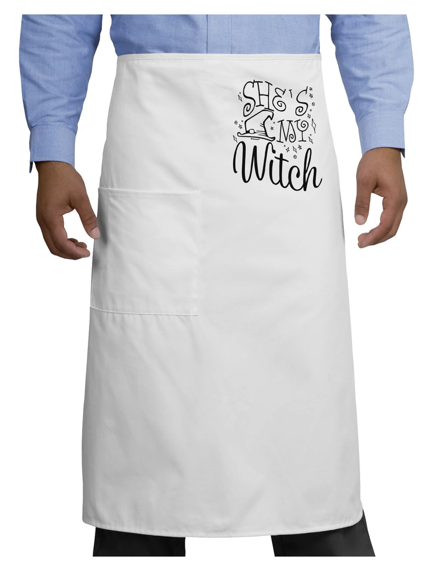 She's My Witch Adult Bistro Apron-Bistro Apron-TooLoud-White-One-Size-Adult-Davson Sales
