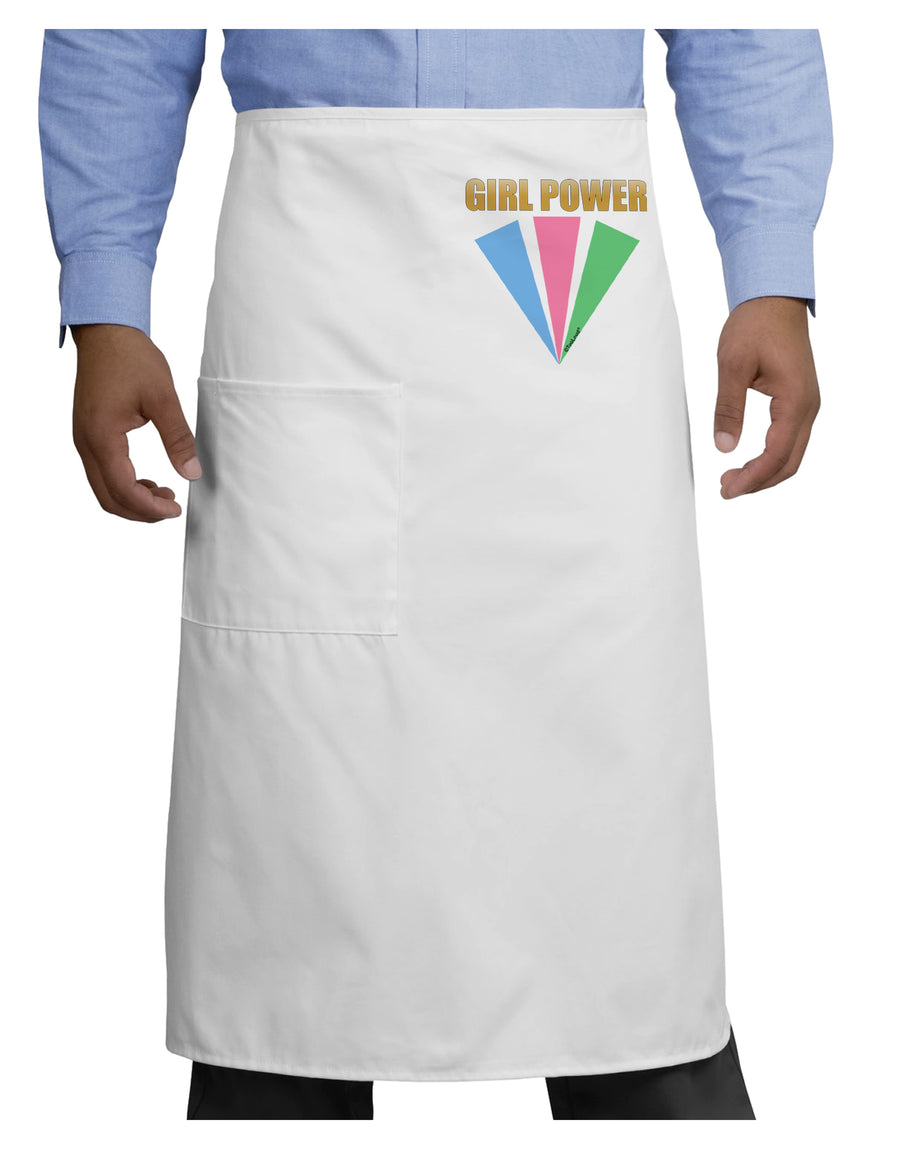 Girl Power Stripes Adult Bistro Apron by TooLoud-Bistro Apron-TooLoud-White-One-Size-Adult-Davson Sales