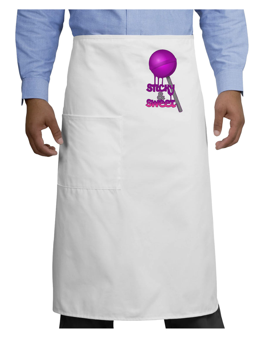 Sticky & Sweet Lollipop Adult Bistro Apron-Bistro Apron-TooLoud-White-One-Size-Adult-Davson Sales