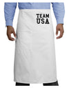 Team USA Distressed Text Adult Bistro Apron-Bistro Apron-TooLoud-White-One-Size-Adult-Davson Sales