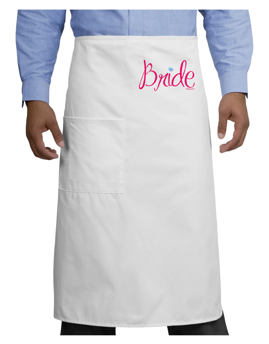 Bride Design - Diamond - Color Adult Bistro Apron-Bistro Apron-TooLoud-White-One-Size-Adult-Davson Sales