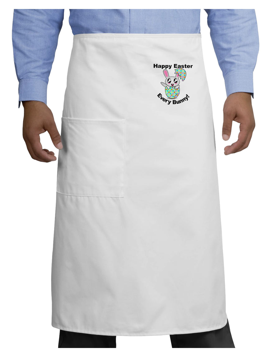 Happy Easter Every Bunny Adult Bistro Apron by TooLoud-Bib Apron-TooLoud-White-One-Size-Adult-Davson Sales