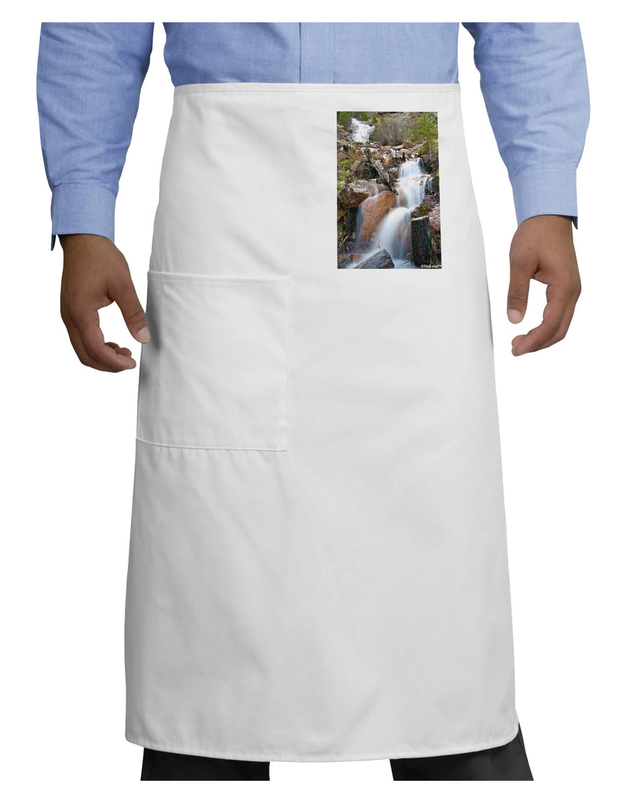 Colorado Waterfall Scene Adult Bistro Apron-Bistro Apron-TooLoud-White-One-Size-Adult-Davson Sales