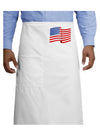 Patriotic Waving USA American Flag Adult Bistro Apron-Bistro Apron-TooLoud-White-One-Size-Adult-Davson Sales