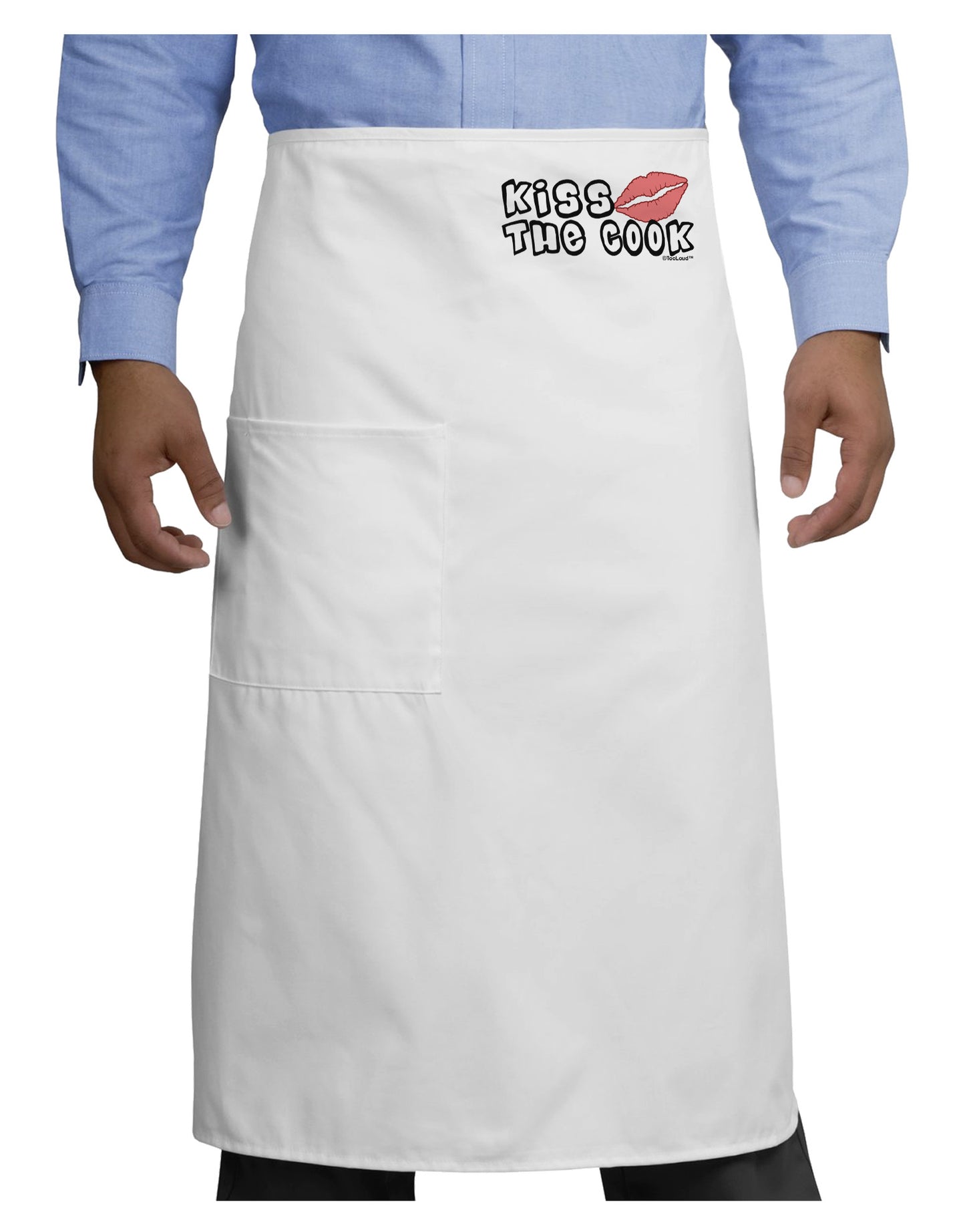 Kiss the Cook With Lips Adult Bistro Apron by TooLoud-Bistro Apron-TooLoud-White-One-Size-Adult-Davson Sales
