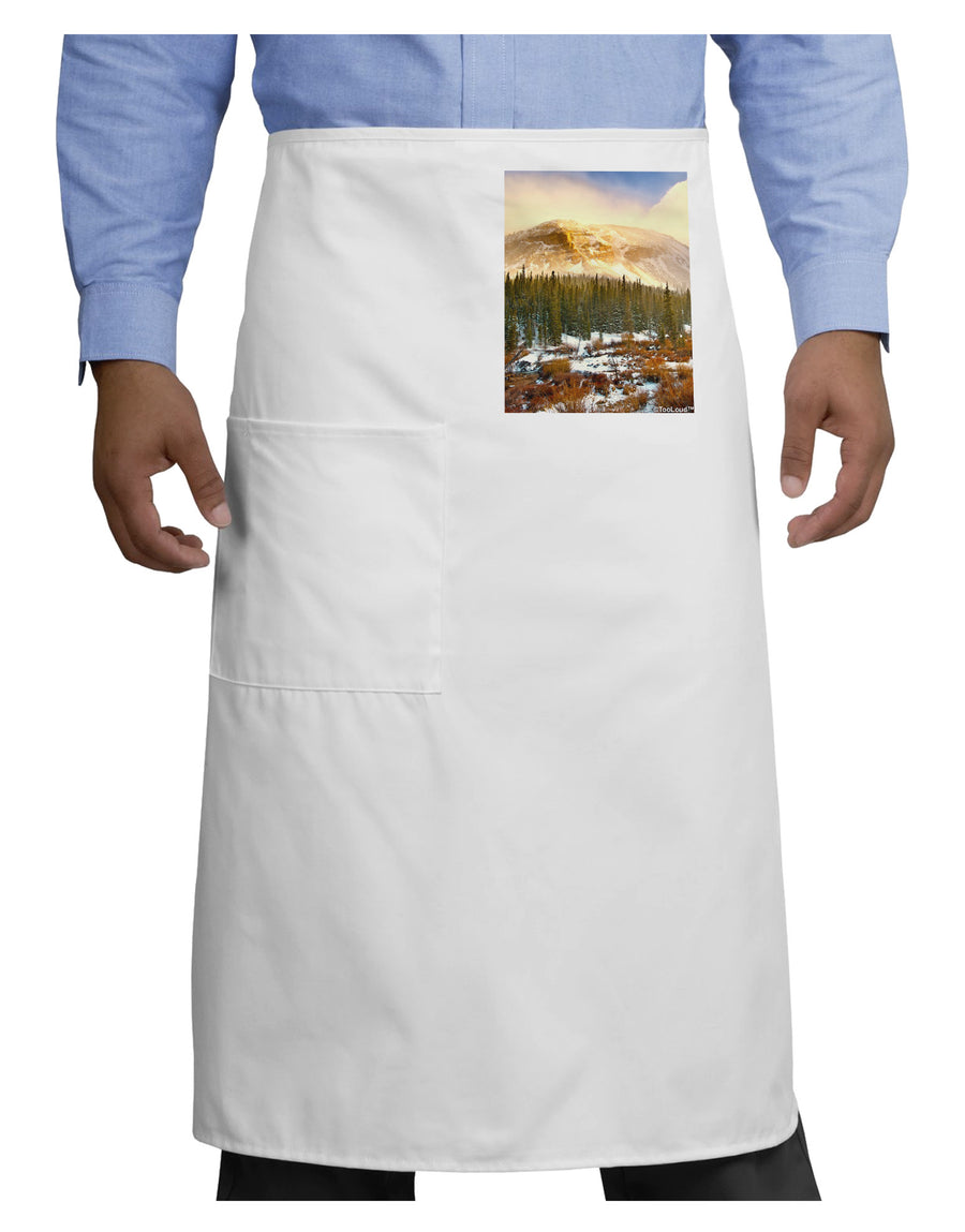 Nature Photography - Mountain Glow Adult Bistro Apron by-Bistro Apron-TooLoud-White-One-Size-Adult-Davson Sales