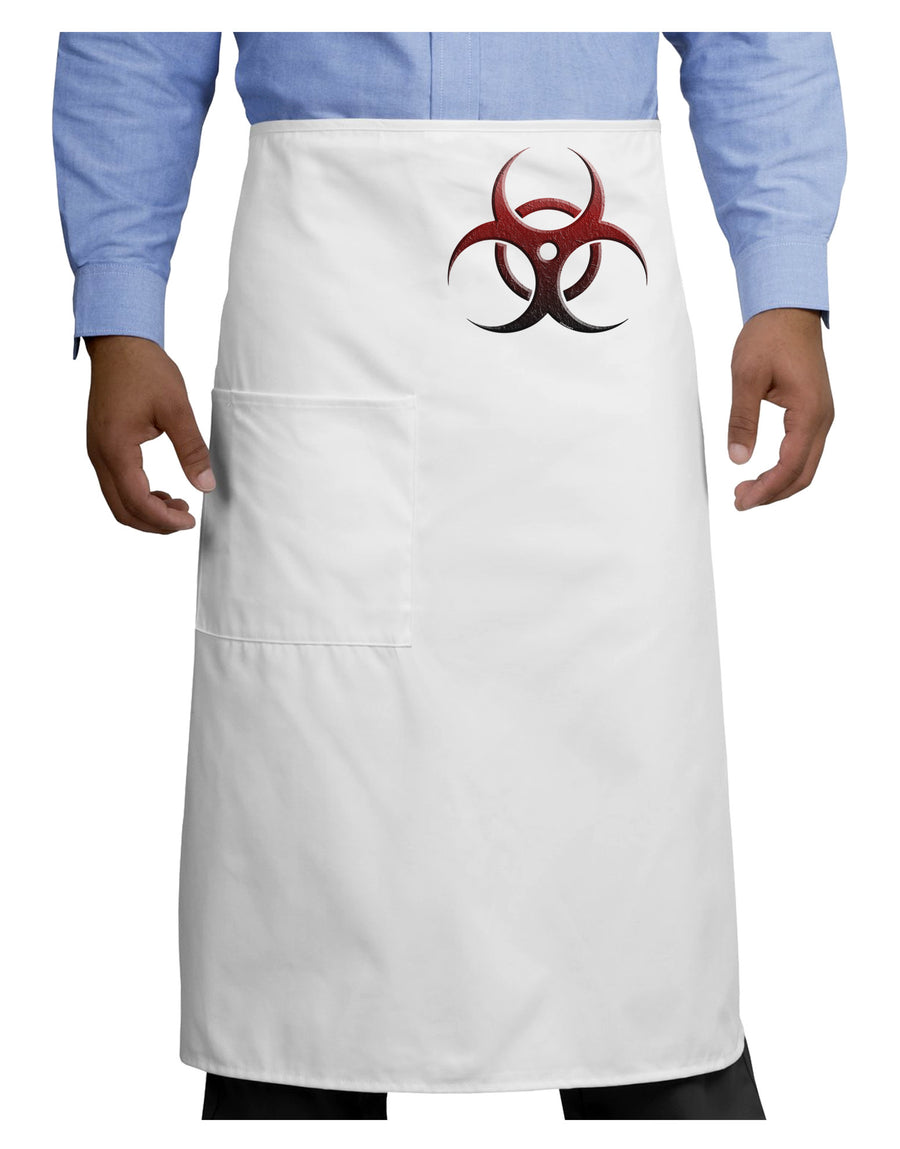 Biohazard Symbol Red Stone - Apocalypse Adult Bistro Apron-Bistro Apron-TooLoud-White-One-Size-Adult-Davson Sales