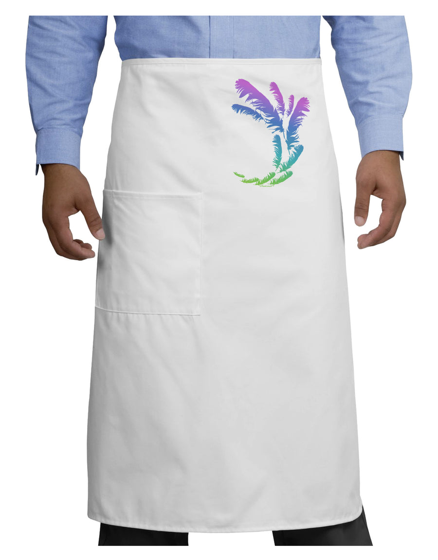 Tropical Feathers Adult Bistro Apron-Bistro Apron-TooLoud-White-One-Size-Adult-Davson Sales