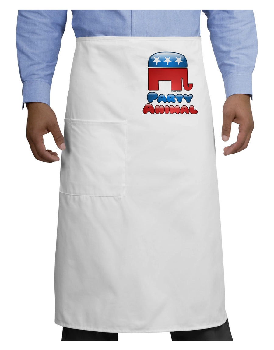 Republican Party Animal Adult Bistro Apron-Bistro Apron-TooLoud-White-One-Size-Adult-Davson Sales