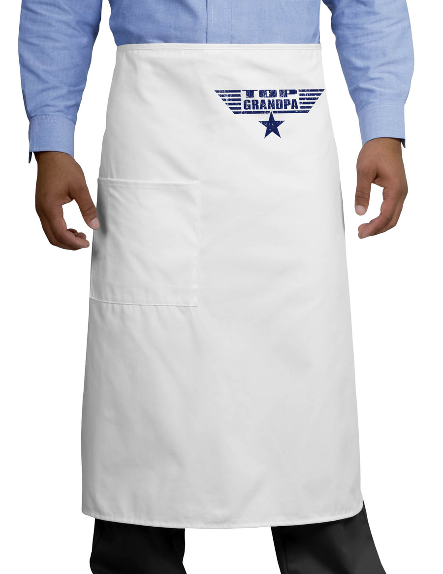 Top Grandpa Father's Day Adult Bistro Apron-Bistro Apron-TooLoud-White-One-Size-Adult-Davson Sales