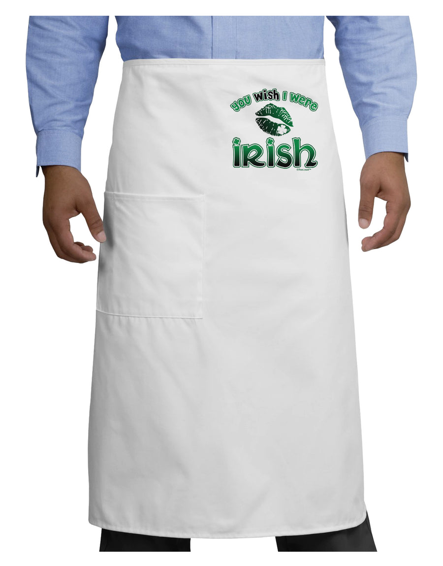 You Wish I Were Irish Adult Bistro Apron-Bistro Apron-TooLoud-White-One-Size-Adult-Davson Sales