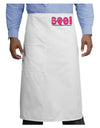 Cute Boo Text Pink Adult Bistro Apron-Bistro Apron-TooLoud-White-One-Size-Adult-Davson Sales