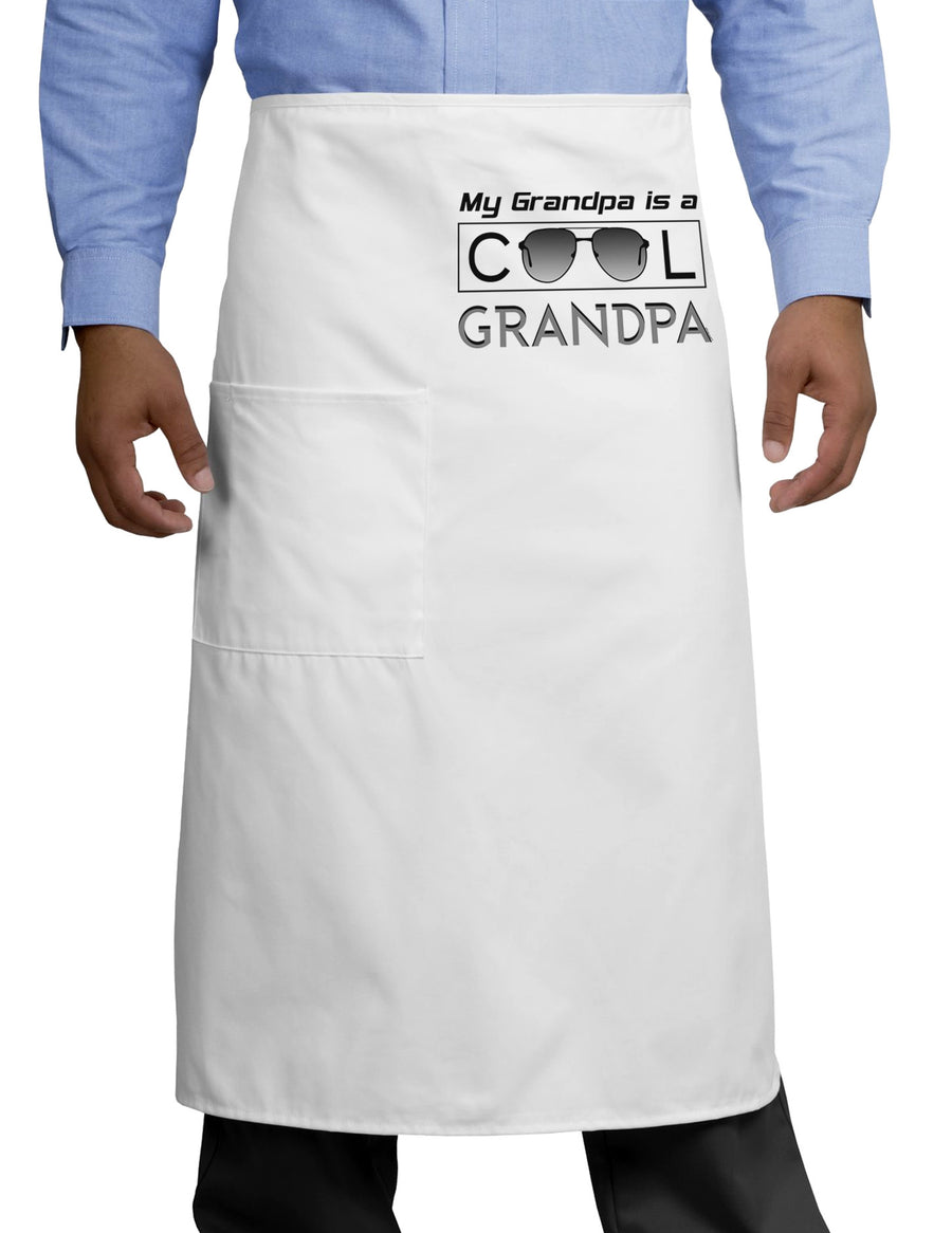 My Grandpa is a Cool Grandpa Adult Bistro Apron-Bistro Apron-TooLoud-White-One-Size-Adult-Davson Sales