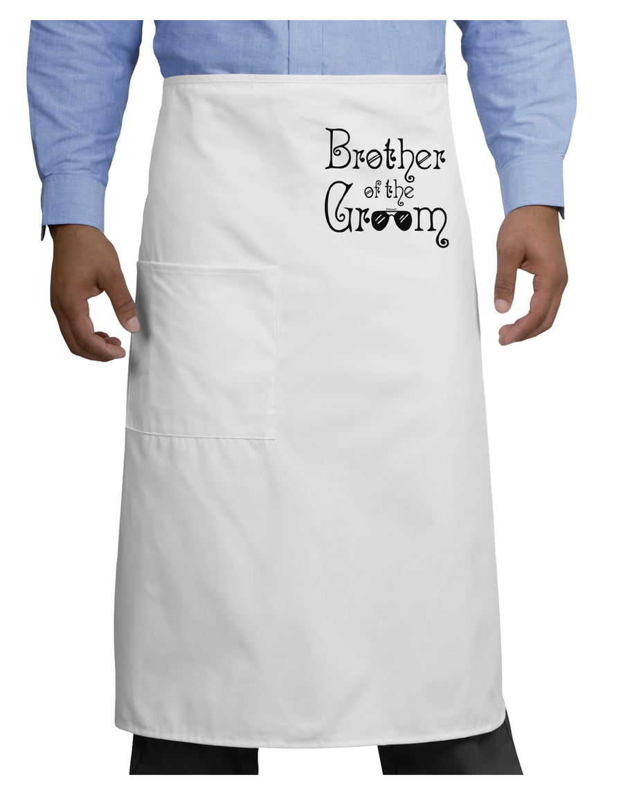 Brother of the Groom Adult Bistro Apron-Bistro Apron-TooLoud-White-One-Size-Adult-Davson Sales