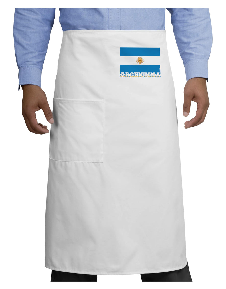 Argentina Flag Adult Bistro Apron-Bistro Apron-TooLoud-White-One-Size-Adult-Davson Sales