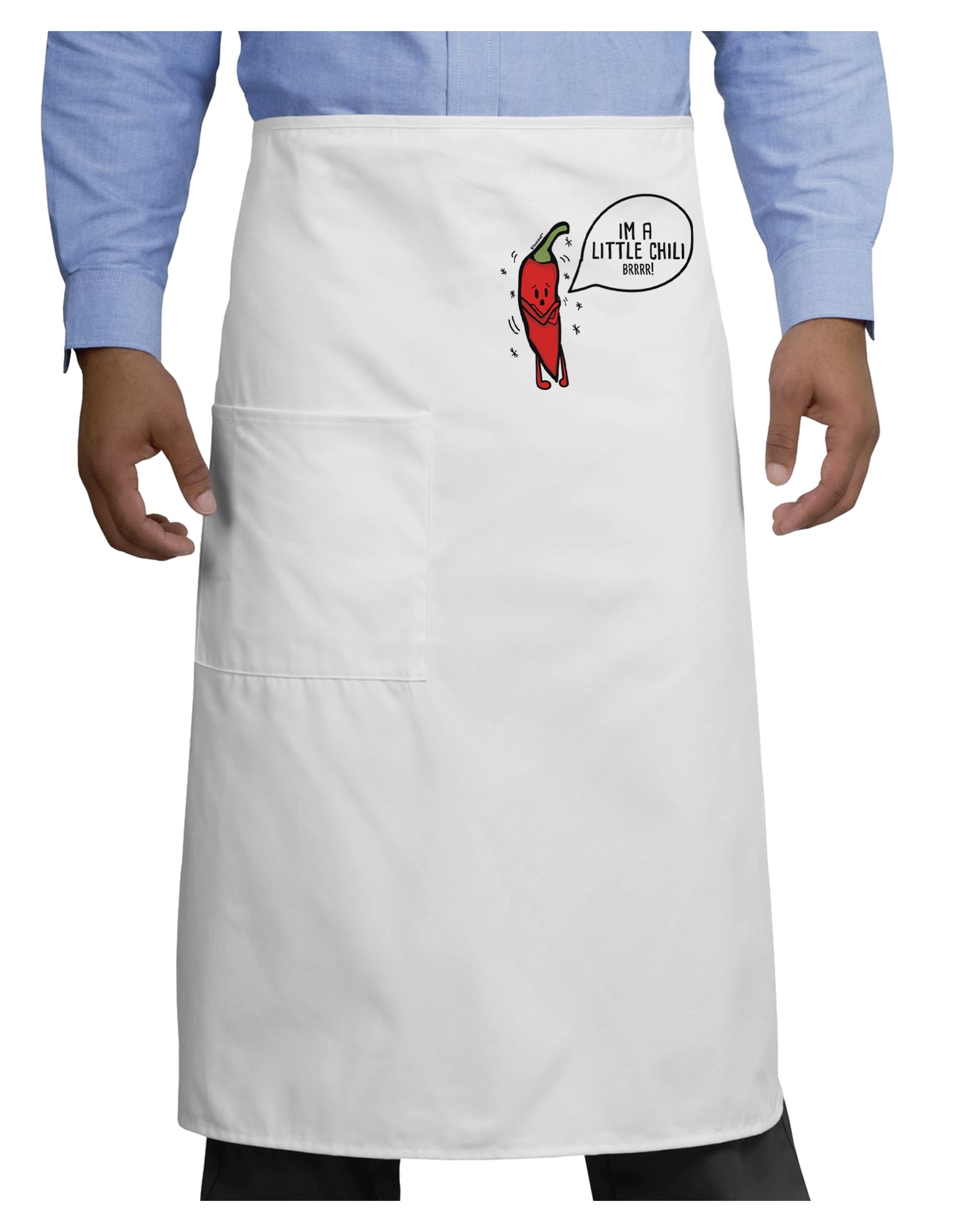 I'm a Little Chilli Adult Bistro Apron-Bistro Apron-TooLoud-White-One-Size-Adult-Davson Sales