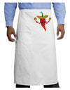 Red Hot Mexican Chili Pepper Adult Bistro Apron-Bistro Apron-TooLoud-White-One-Size-Adult-Davson Sales