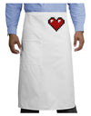 Pixel Heart Design 1 - Valentine's Day Adult Bistro Apron-Bistro Apron-TooLoud-White-One-Size-Adult-Davson Sales