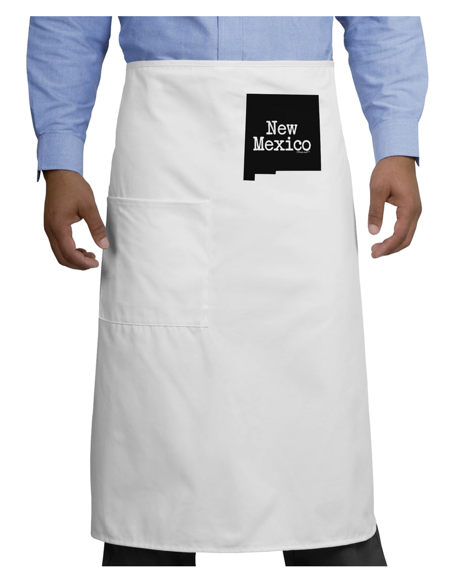 New Mexico - United States Shape Adult Bistro Apron by TooLoud-Bistro Apron-TooLoud-White-One-Size-Adult-Davson Sales