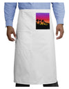 Palm Trees and Sunset Design Adult Bistro Apron by TooLoud-Bistro Apron-TooLoud-White-One-Size-Adult-Davson Sales