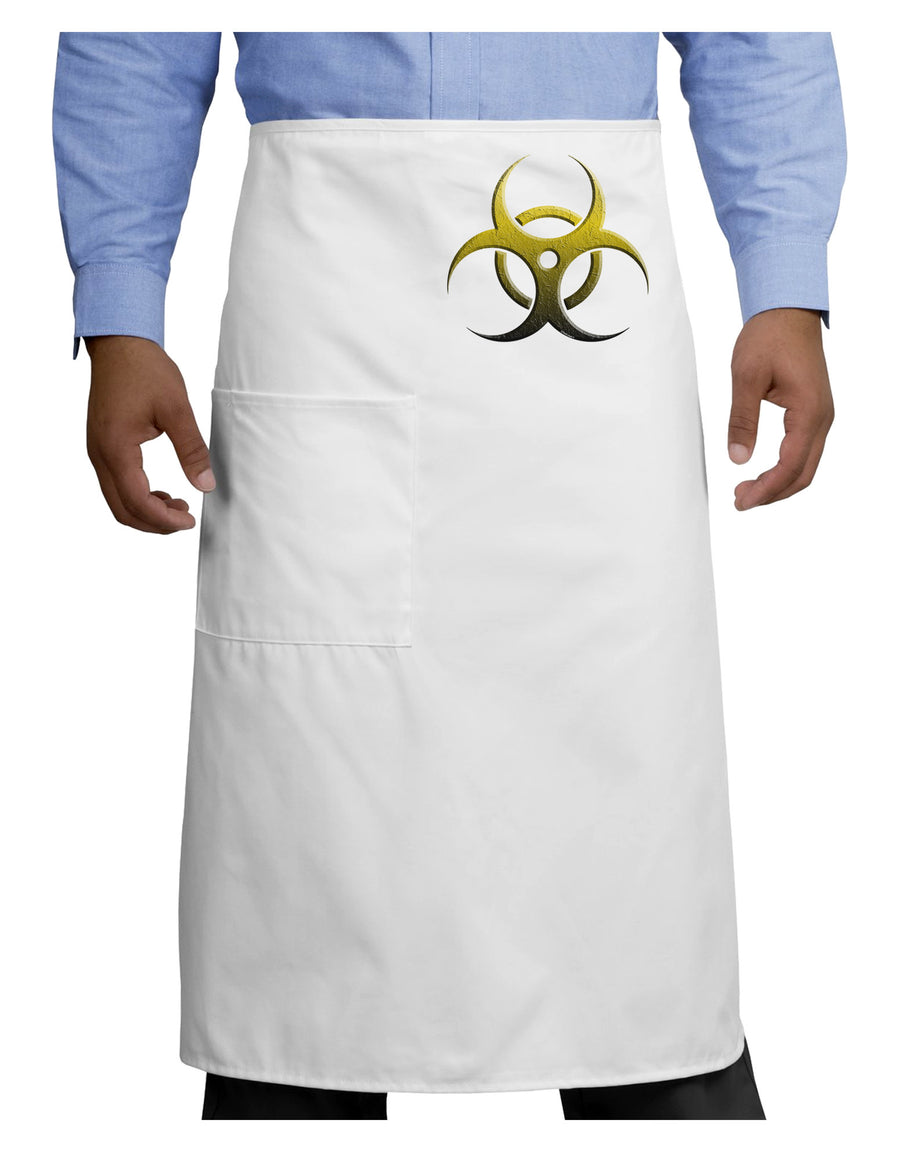 Biohazard Symbol Yellow Stone Apocalypse Adult Bistro Apron-Bistro Apron-TooLoud-White-One-Size-Adult-Davson Sales