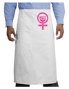 Pink Distressed Feminism Symbol Adult Bistro Apron-Bistro Apron-TooLoud-White-One-Size-Adult-Davson Sales