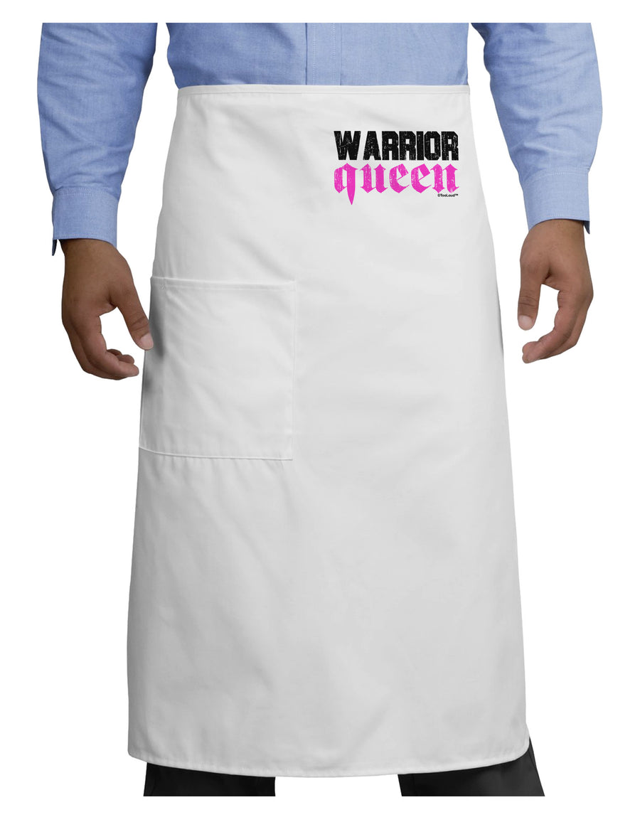 TooLoud Warrior Queen Pink Script Adult Bistro Apron-Bistro Apron-TooLoud-White-One-Size-Adult-Davson Sales