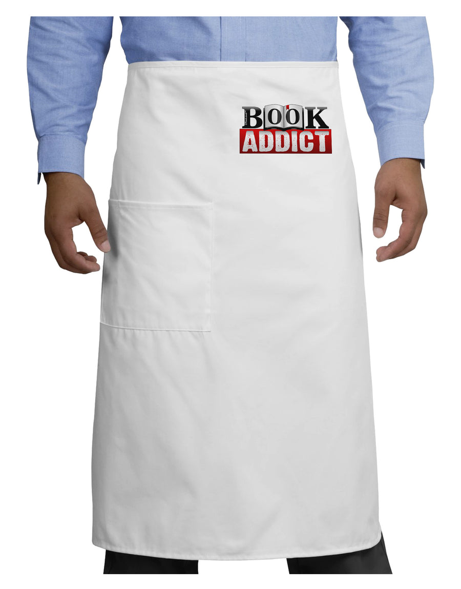 Book Addict Adult Bistro Apron-Bistro Apron-TooLoud-White-One-Size-Adult-Davson Sales