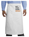 Eat Sleep Code Repeat Adult Bistro Apron by TooLoud-Bib Apron-TooLoud-White-One-Size-Adult-Davson Sales