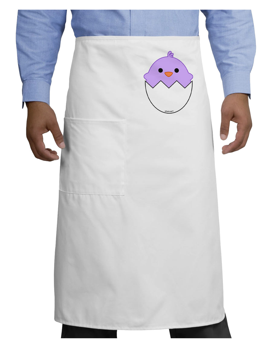 Cute Hatching Chick - Purple Adult Bistro Apron by TooLoud-Bistro Apron-TooLoud-White-One-Size-Adult-Davson Sales