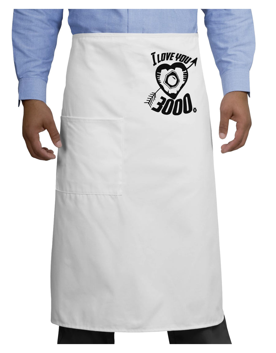 TooLoud I Love You 3000 Adult Bistro Apron-Bistro Apron-TooLoud-White-One-Size-Adult-Davson Sales