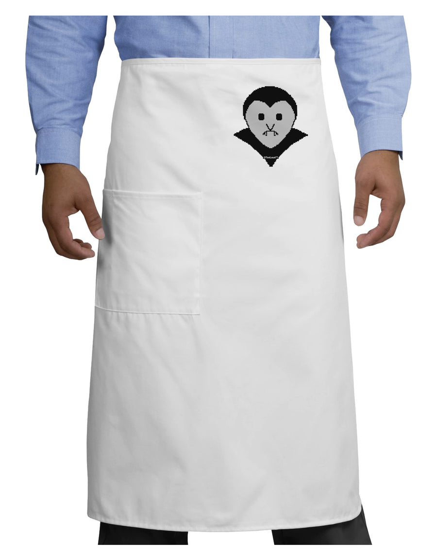 Cute Pixel Vampire Male Adult Bistro Apron-Bistro Apron-TooLoud-White-One-Size-Adult-Davson Sales