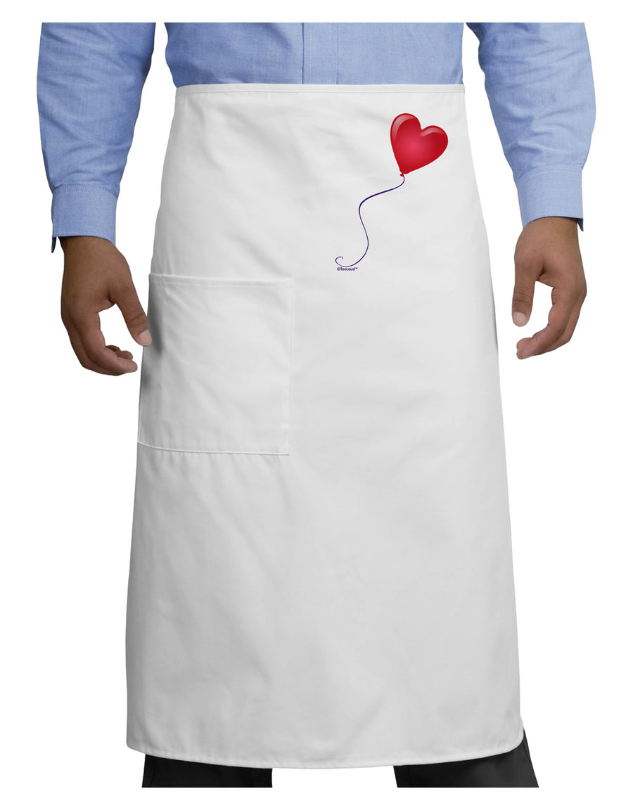 Cute Red Heart Balloon Adult Bistro Apron-Bistro Apron-TooLoud-White-One-Size-Adult-Davson Sales