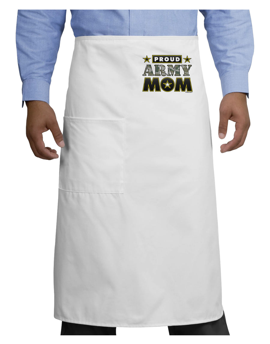 Proud Army Mom Adult Bistro Apron-Bistro Apron-TooLoud-White-One-Size-Adult-Davson Sales