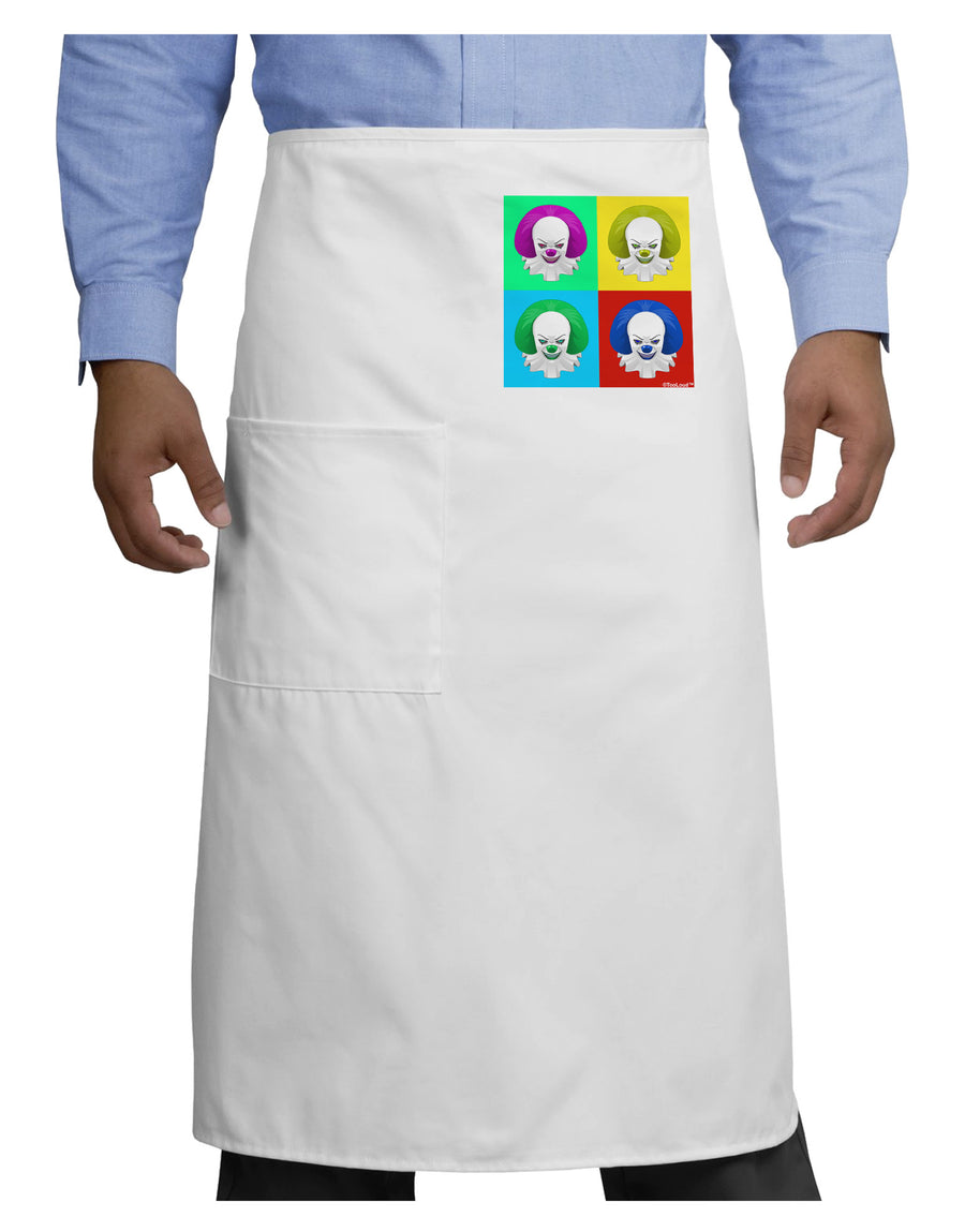 Clown Face Pop Art 2 Adult Bistro Apron-Bistro Apron-TooLoud-White-One-Size-Adult-Davson Sales