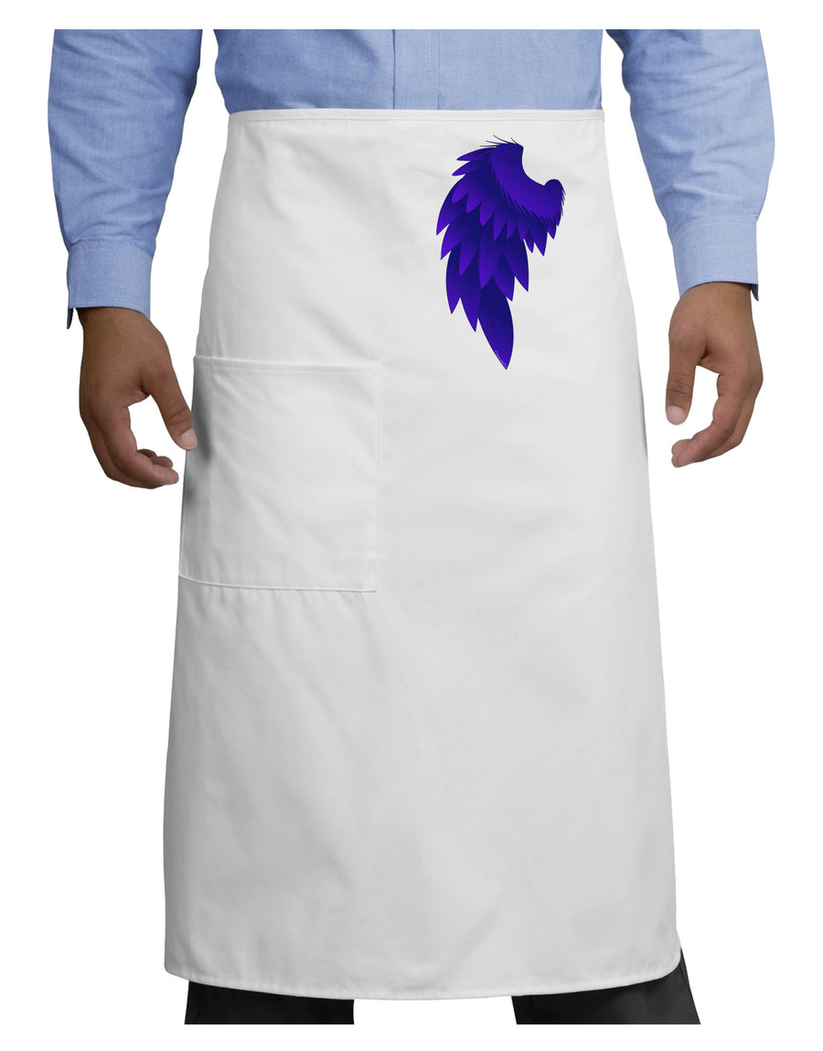 Single Left Dark Angel Wing Design - Couples Adult Bistro Apron-Bistro Apron-TooLoud-White-One-Size-Adult-Davson Sales