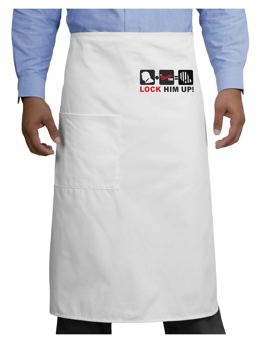 Lock Him Up Anti-Trump Funny Adult Bistro Apron by TooLoud-Bistro Apron-TooLoud-White-One-Size-Adult-Davson Sales