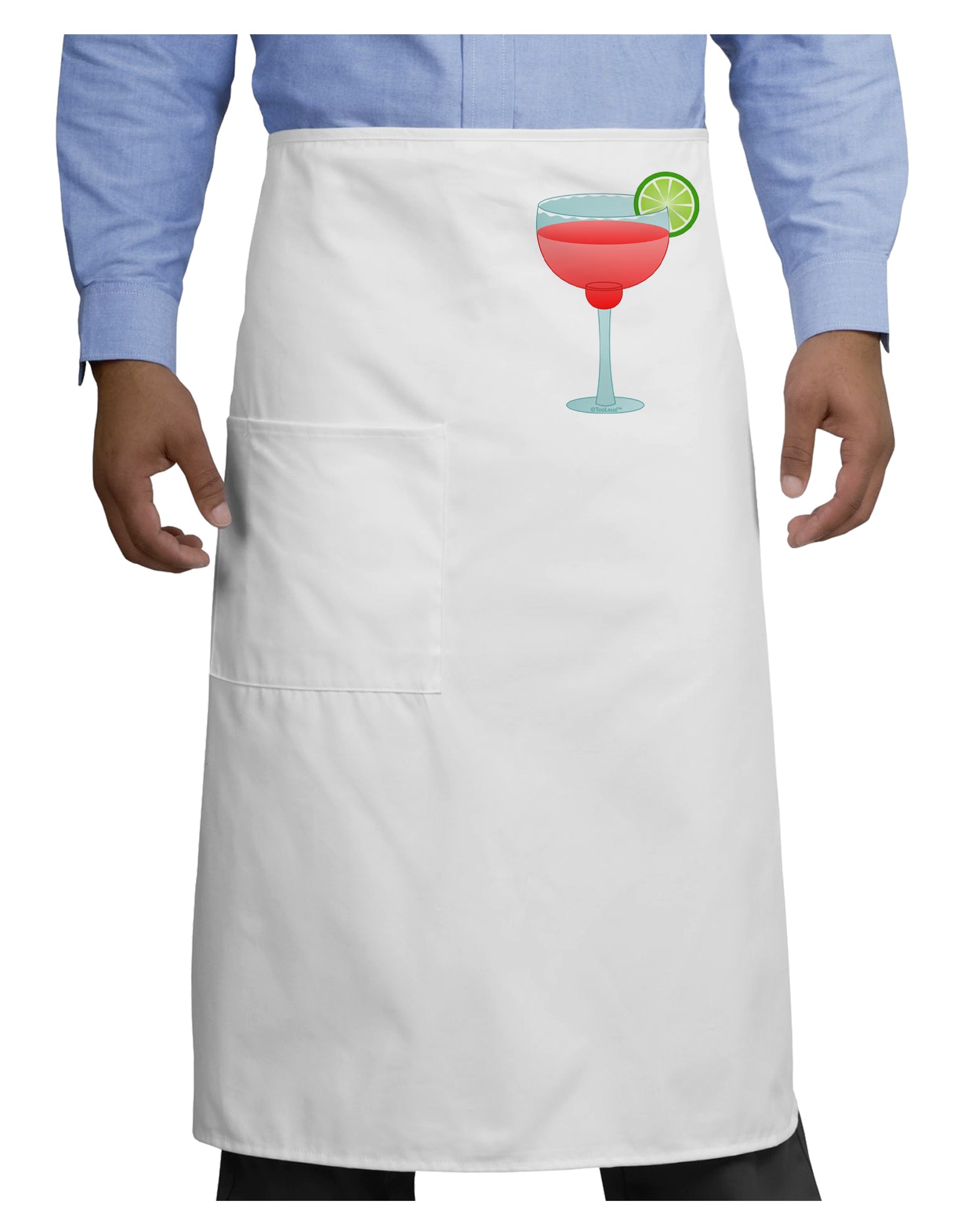 Red Margarita with Lime - Cinco de Mayo Adult Bistro Apron by TooLoud-Bistro Apron-TooLoud-White-One-Size-Adult-Davson Sales