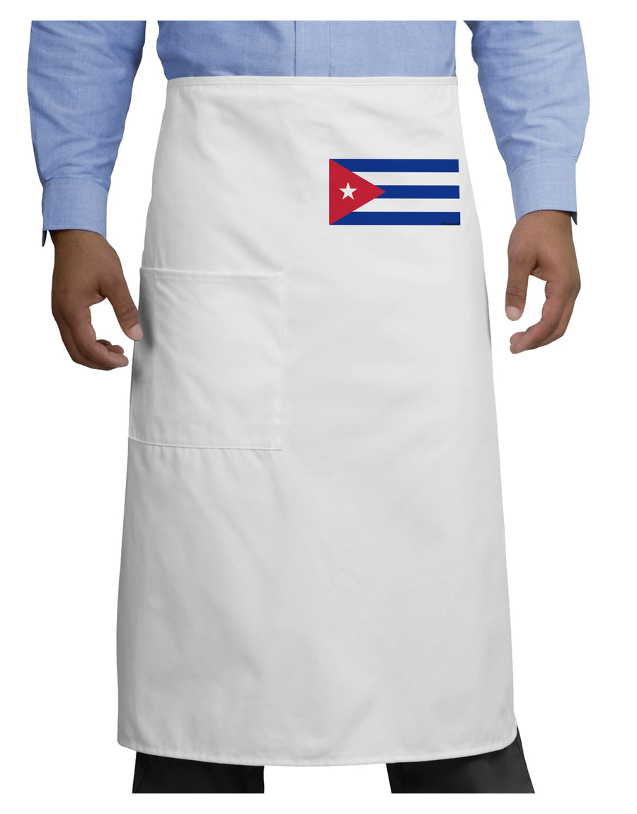 Cuba Flag Cubana Adult Bistro Apron by TooLoud-Bib Apron-TooLoud-White-One-Size-Adult-Davson Sales