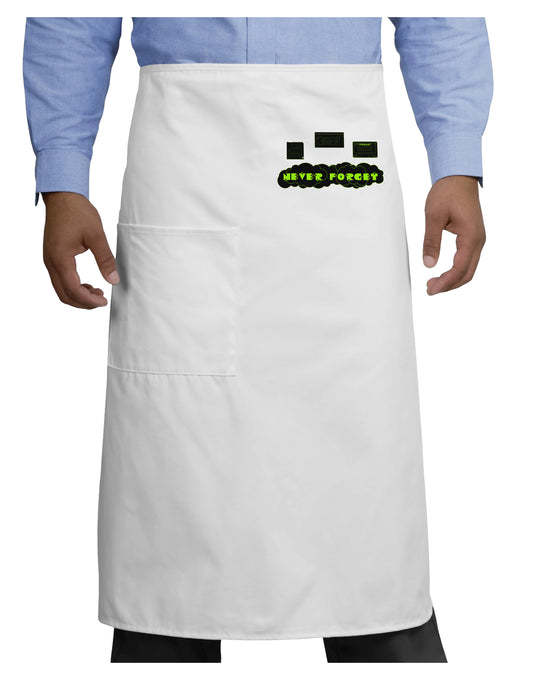 Never Forget Retro 80's Funny Adult Bistro Apron by TooLoud-Bistro Apron-TooLoud-White-One-Size-Adult-Davson Sales